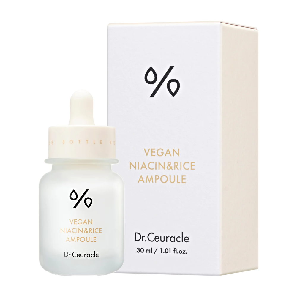 Dr. Ceuracle Vegan NIACIN&RICE Ampoule 30ml - Ампульна сироватка для вирівнювання тону з ніацинамідом та екстрактом рису Dr. Ceuracle Vegan NIACIN&RICE Ampoule 30ml - Ампульна сироватка для вирівнювання тону з ніацинамідом та екстрактом рису